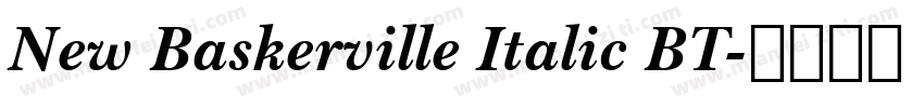 New Baskerville Italic BT字体转换